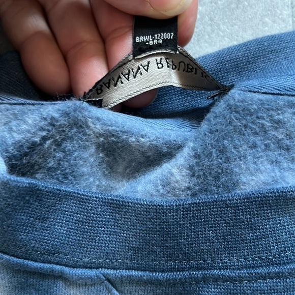 Tie Dye Cropped Crew Neck sweatshirt size small blue & white - Picture 12 of 14